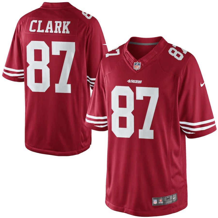 Men San Francisco 49ers 87 Dwight Clark Nike Scarlet Retired Player Limited NFL Jersey